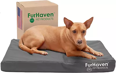 Furhaven Water-Resistant Orthopedic Dog Bed For Medium/Small Dogs W/ Removable W • $27.91