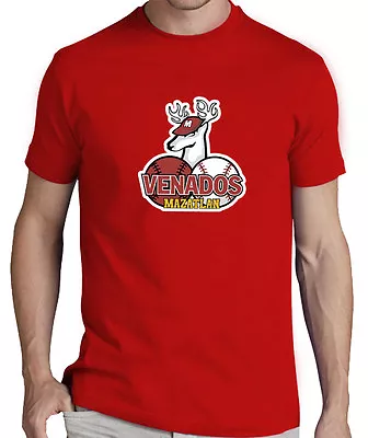 Baseball Venados De Mazatlan T-Shirt For Men's Color Red 100% Cotton • $19.99