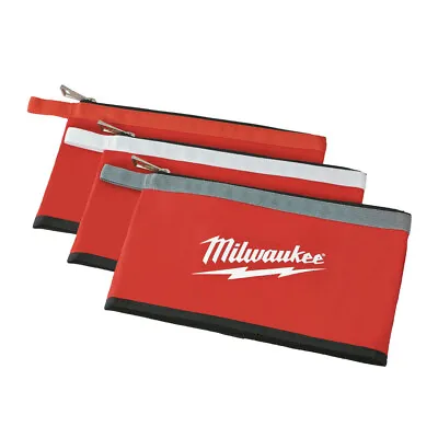 $29.74 • Buy Milwaukee 48-22-8193 Canvas Colored Heavy-Duty Zippered Pouches, 3-Pack
