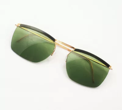 1950's Vintage Double Or Lamine French Gold Plated Sunglasses Salmon Blow Nyroll • $291.82