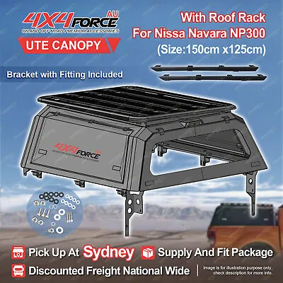 Ute Tub Canopy & 150*125cm Roof Rack Flat Platform For Nissa Navara NP300 SYD • $2690