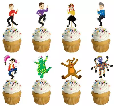 12x The Wiggles Cupcake Topper. Party Lolly Loot Bag Cake Banner Bunting Emma • $6.50