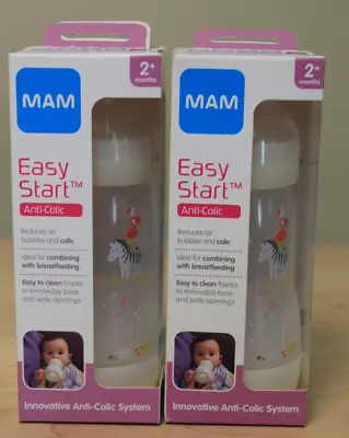 MAM Easy Start Anti-Colic Bottle 9 Oz (2-Ct) Baby Essentials Medium Flow UNI-SEX • $19.95