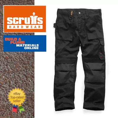 £26.49 • Buy Scruffs Black WORKER Trousers Non-Holster Hard Wearing Work Trade Trouser
