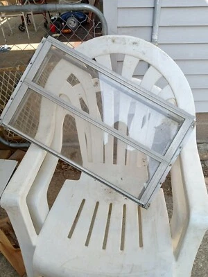 $150 • Buy VINTAGE JALOUSIE WINDOW CAMPER TRAILER 24 Long 14hight. Bottom Missing 