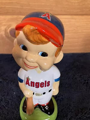 VTG CALIFORNIA ANGELS Baseball Sports Nodder Bobble Head 7.5” X 3.25” • $15