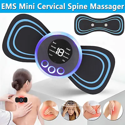 Mini Electric Neck Back Massager Portable Cervical Massage Patch Stimulator • $6.45