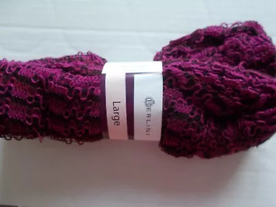 Berlini Large Ruffle Mesh Wool Blend Yarn Black Fuchsia (#6) 1 Skein (29 Yds) • $12.99