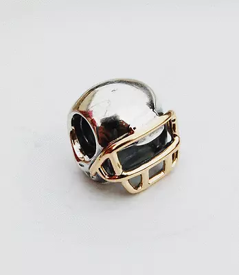£122.19 • Buy Genuine Pandora Two-tone Charm  Football Helmet  - 790570 - Retired