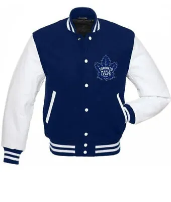 Letterman Toronto Maple Leafs Varsity Jacket Blue And White • $109