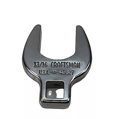 Craftsman Tools Chrome Crowfoot Wrench 3/8  Drive 43627 13/16” VV SAE USA • $16.19