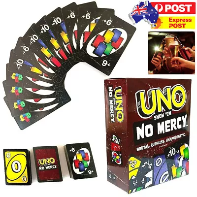 Uno-Show Em No Mercy Card Game 168 Cards For Family Night Travel Game • $12.87