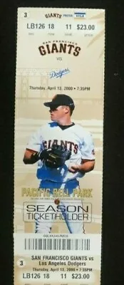 San Francisco Giants Vs La Dodgers Game #3 Ticket Stub 4/13/00 At Pac Bell Park • $16.81