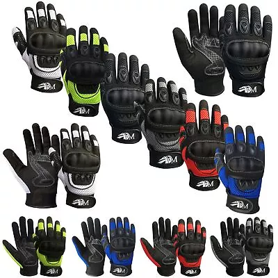 PSS FullFinger Professional Summer Motorbike Motorcycle Men Designer Gloves 9001 • £12.99