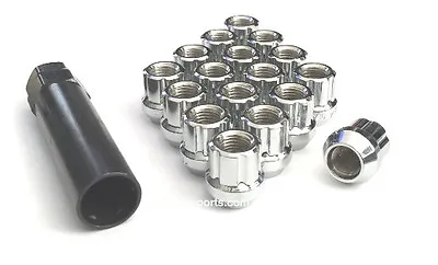 20 Premium Chrome Open Duplex Spline Drive Wheel/Lug Nuts (M14x1.5) 1.00  Tall • $21.99