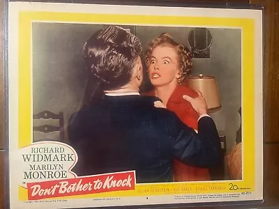 MARILYN MONROE - DON’T BOTHER TO KNOCK  1952 Original Movie Lobby Card (#4) NICE • $249