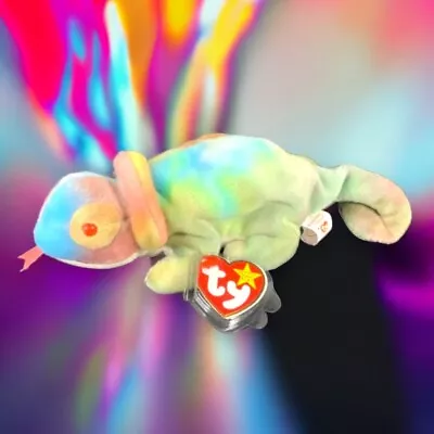 Ty Beanie Baby Rainbow The Chameleon Plush Plushie Stuffed Animal Toy 9.5” In • $9.99