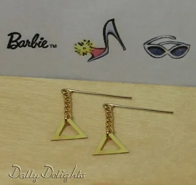 Reproduction *Evening In* Triangle Earrings Made For Vintage Barbie Or Casey • $12.99