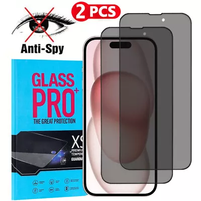 $4.99 • Buy 2X For IPhone 15 14 13 11 Pro Max 8 7 Plus SE XS Tempered Glass Screen Protector