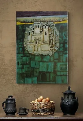 Ali Alkafri علي الكفري  Old City  Fine Arts Original Painting 37x25  Palestine • $1990
