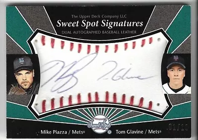 Mike Piazza/tom Glavine 2004 Upper Deck Sweet Spot Auto Autograph Card #1/10! • $249