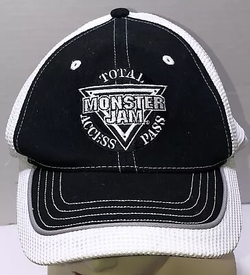 Monster Jam Total Access Pass Black And White Dad Hat Cap One Size Monster Truck • $20.99