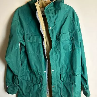 VTG Eastern Mountain Sports Green Parka Unisex Hooded Jacket Multiple Pockets • $20