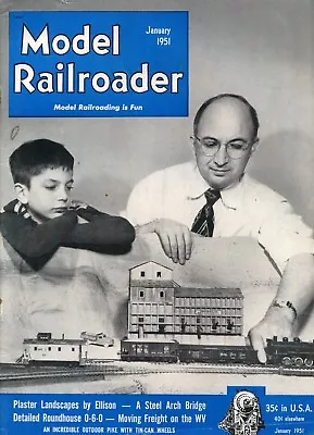 Model Railroader Magazine January 1951 Excellent Condition • $6