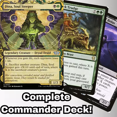 MTG Commander EDH Deck Dina Soul Steeper 100 Cards Custom Deck Life Gain G/B • $53.99