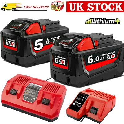 £77.95 • Buy Battery /Charger For Milwaukee M18 Li-Ion XC 6.0Ah Extended Capacity 48-11-1860