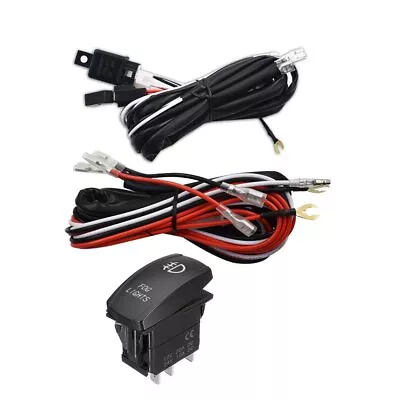 Fog Light Wiring Harness Switch W/Relay Fuse For Toyota  Ford Dodge POA718421 • $16.71