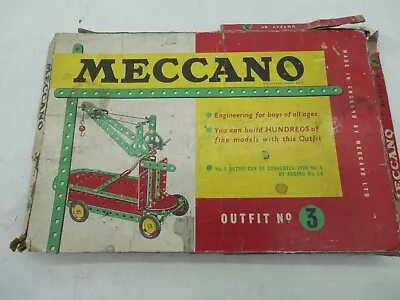 VINTAGE MECCANO SET Outfit No.3 Circa 1960s • £9.35