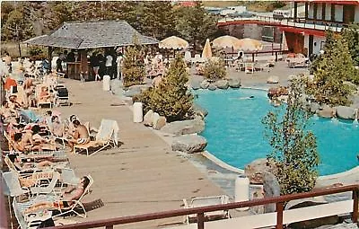 Mt Snow Vermont~Snow Lake Lodge~Heated Outdoor Pool~1960s Postcard • $6