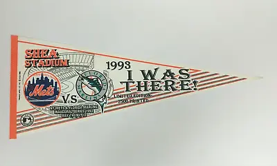 1993 Inaugural Series Pennant New York NY Mets Florida Marlins Shea Stadium VTG • $8.64