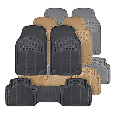$17.95 • Buy Rubber Floor Mats Car All Weather Heavy Duty Car Mats Liners Black Beige Or Gray