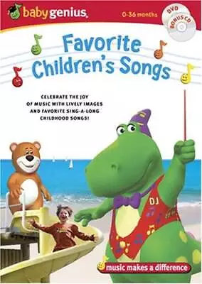 Baby Genius Favorite Children's Songs W/bonus Music CD - DVD - VERY GOOD • $4.29