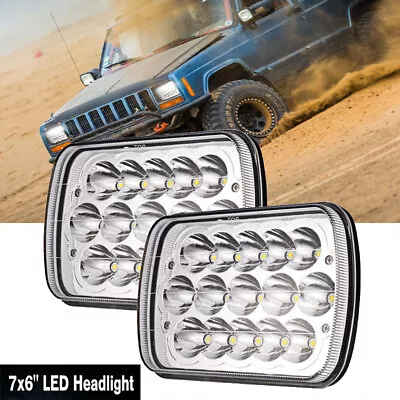 For Chevy Jeep Wrangler YJ Cherokee XJ 7X6 Inch LED Headlight Hi-Lo Sealed Beam • $44.99