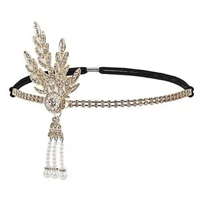 £1.99 • Buy 1920s Flapper Great Gatsby Headband Pearls Charleston Party Bridal Headpiece