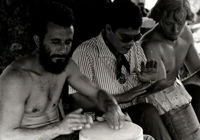 Vintage 1960's Photograph Hippies Playing Conga Drums In The Park • $17.97