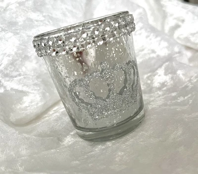 £6.95 • Buy Glitter Crown Votive Tealight Candle Holder 