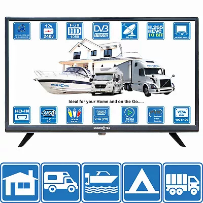 22  12V / 240V Full HD LED Digital Freeview TV MOTORHOME CARAVAN BOAT USB PVR • £181.81