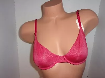 Victoria's Secret Unlined Semi Demi Bra Red Marl  32C • $12