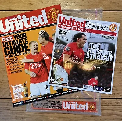 Inside United Monthly Official Fan Magazine - May  2008 & United Review 13.04.08 • £5