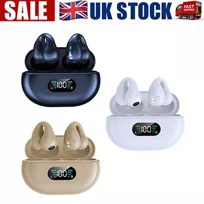 £15.99 • Buy Bluetooth Headset Wireless Earphones Clip-on Earbuds Headphones Stereo Ear