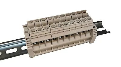 £8.95 • Buy DINKLE 10 X 10MM GREY DIN RAIL TERMINAL PACK 600V, 60A RATED