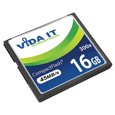 Super Fast Vida IT 16GB Compact Flash CF Memory Card 300x 45MB/s For SLR Camera • £38.99