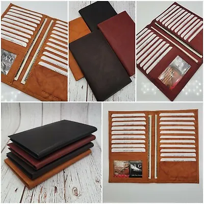 AG Wallets RFID  Leather Credit Card Organizer Long Wallet 20 Card Holder • $19.49