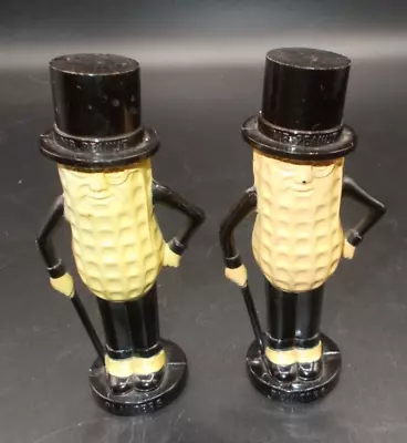 Vintage Pair Of Plastic Mr Peanut Salt & Peppers Shakers By Planters • $12.99