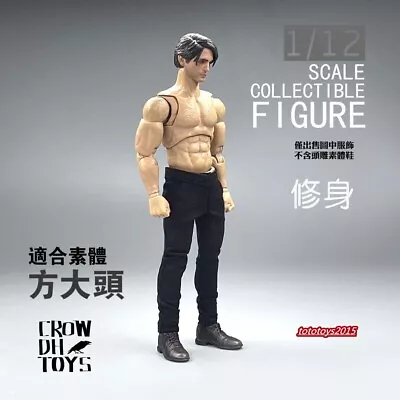 1/12 Black Pants Long Trousers Model Clothes Fit 6 '' Male Action Figure Body • $28.82