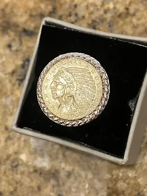 Handmade Replica 1908 American US Morgan Head $2.50 Dollar Gold Coin Ring Sz. 8 • $65
